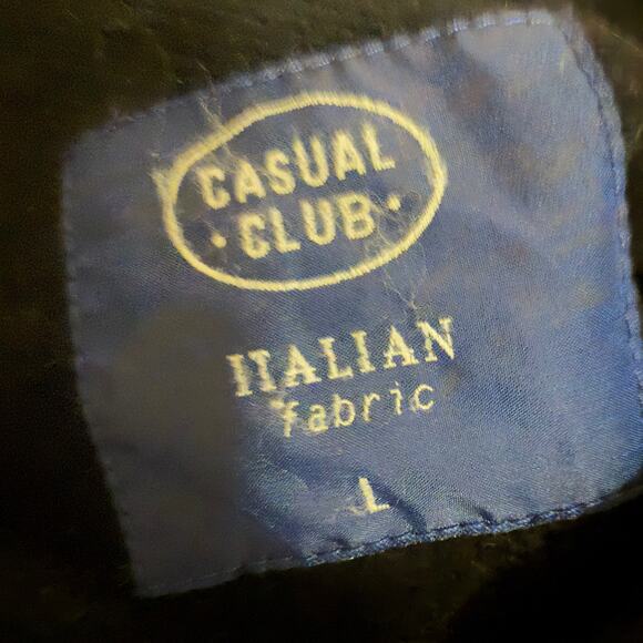 Casual Club men's sz. Large Italian full zip super soft jacket SI-055 - Picture 4 of 5